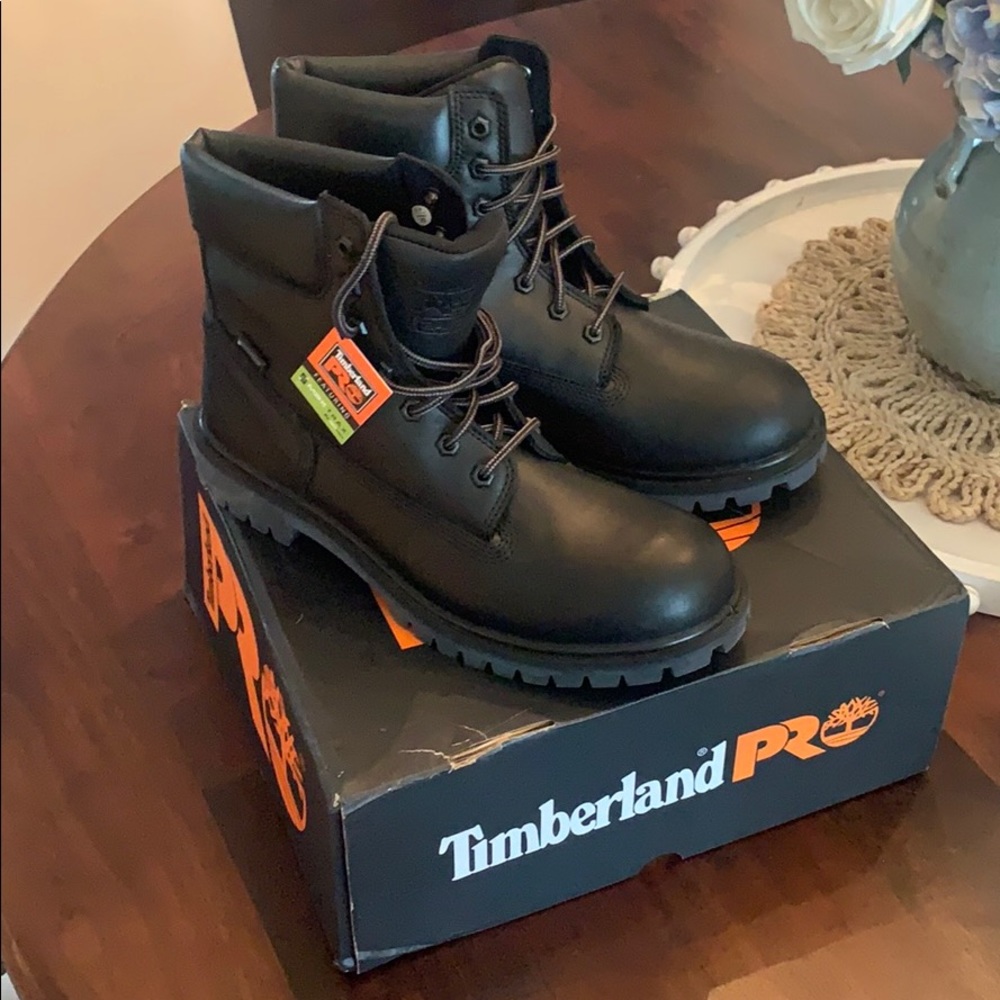 Black Leather Timberlands